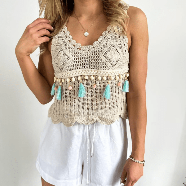 Top damski boho PARIS