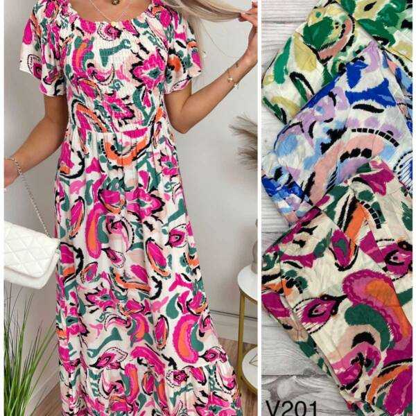 Sukienka damska wzorzysta