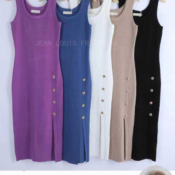 Sukienka damska prążek na ramiączkach Louis