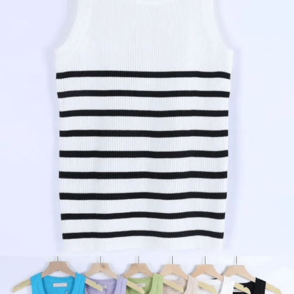 Top damski prążek paski