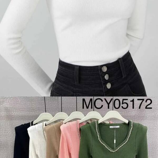 Bluzka damska dzianinowa kryształ