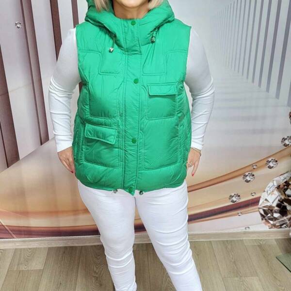 Kamizelka pikowana z kapturem od S do XXL