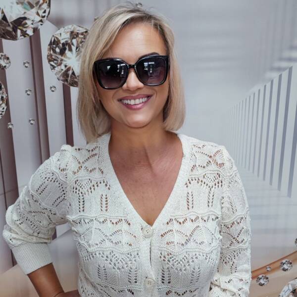 Sweter damski ażurowy rozpinany