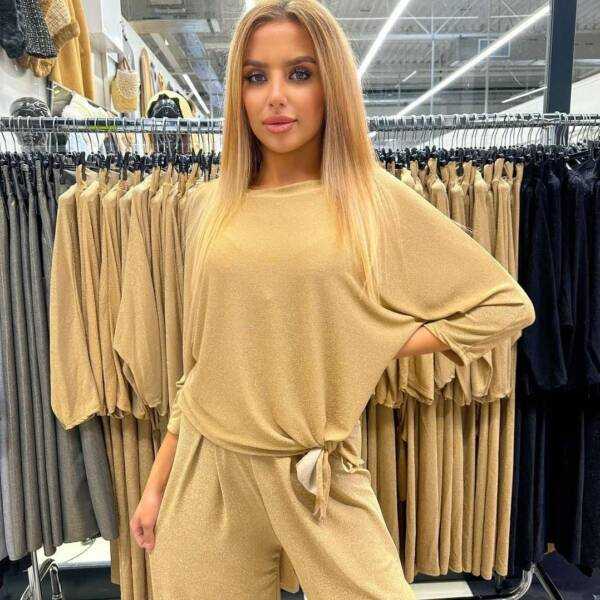 Komplet damski Gold Uni Bluzka i spodnie