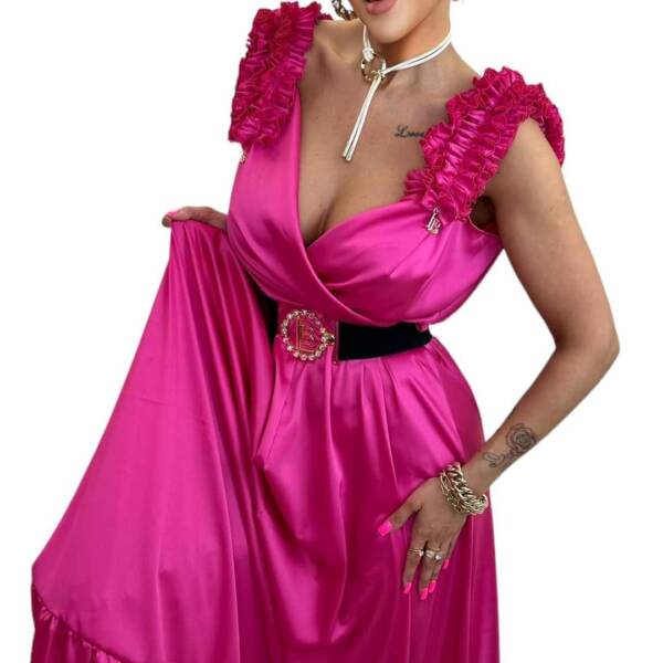 Sukienka wiskozowa maxi na ramiączkach Lola Bianka Uni