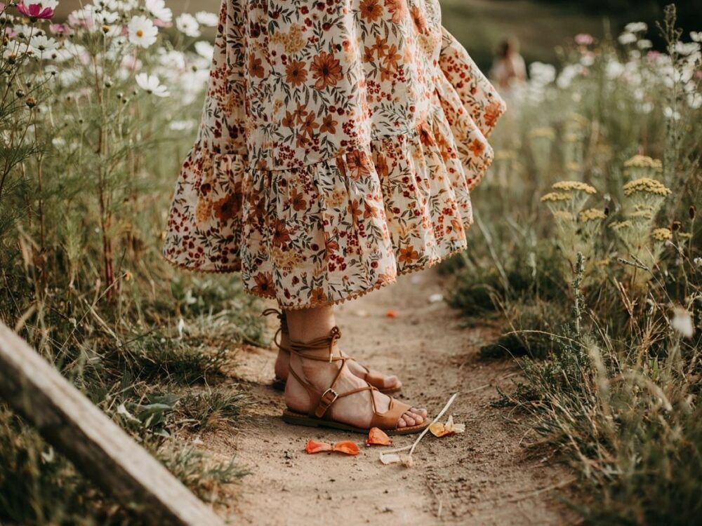 sandały w stylu boho