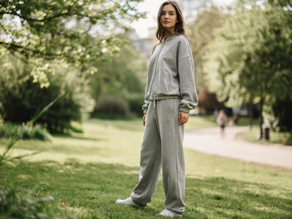 szare damskie dresy oversize